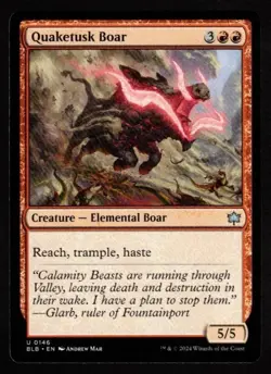 4x Quaketusk Boar-Magic the Gathering-MTG-Bloomburrow-Near Mint-4x - Image 1