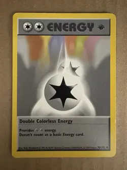 Pokemon - Base Set 1st Edition Shadowless - Double Colorless Energy 96/102 - LP - Image 1