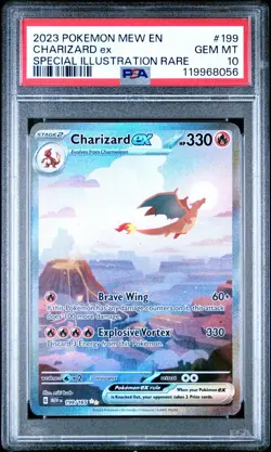 PSA 10 GEM MT Charizard Ex #199, 2023 Pokemon 151, MEW EN - Image 1