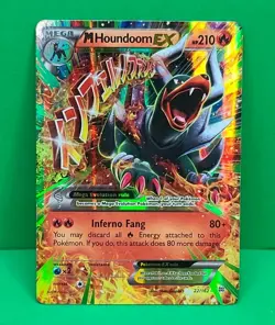 2015 Pokemon Near MINT XY BREAKthrough Mega M Houndoom 22/162 Ultra Rare - Image 1