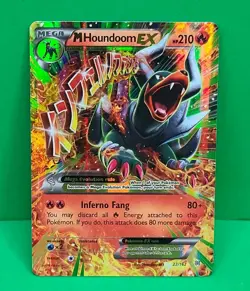2015 Pokemon Near MINT XY BREAKthrough Mega M Houndoom 22/162 Ultra Rare - Image 3