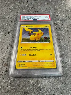 Pokemon TCG Cards Pikachu SWSH039 Holo Promo PSA 9 MINT - Image 1