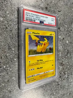 Pokemon TCG Cards Pikachu SWSH039 Holo Promo PSA 9 MINT - Image 3