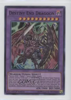 Super Rare - Destiny End Dragoon 1st Ed. YuGiOh Soldiers #DESO-EN013 - Image 1