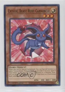 Crystal Beast Ruby Carbuncle 1st Ed. YuGiOh Legendary Duelists: Season 1 - Image 1