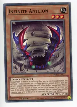 Yugioh Infinite Antlion PHHY-EN015 Common 1st Edition NM x3 Play Set - Image 1