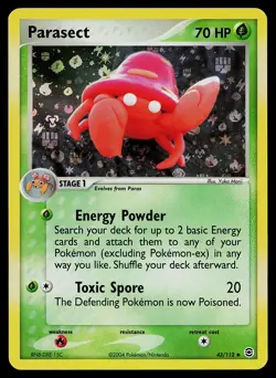 Pokemon Card - Parasect FireRed & LeafGreen 43/112 Reverse Holo - Image 1
