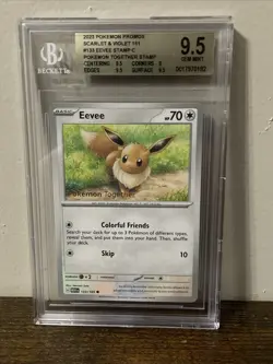 Pokemon Eevee Stamped PC Sealed Card 133/165 Together Promo Graded BGS 9.5 - Image 1