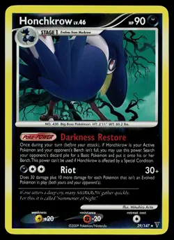 Pokemon Card - Honchkrow Supreme Victors 29/147 Reverse Holo - Image 1