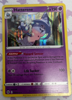 Hatterene 020/073 Holo Rare Champion's Path Pokemon TCG Card NM - Image 1