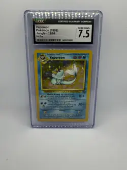 Vaporeon Jungle Holo Card 12/64 CGC NM 7.5 Pokemon Card - Image 1