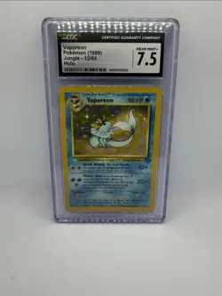Vaporeon Jungle Holo Card 12/64 CGC NM 7.5 Pokemon Card - Image 1