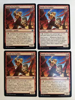 4x Mtg D&D Forgotten Realms Battle Cry Goblin NM/M Magic The Gathering - Image 1