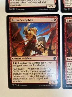 4x Mtg D&D Forgotten Realms Battle Cry Goblin NM/M Magic The Gathering - Image 2