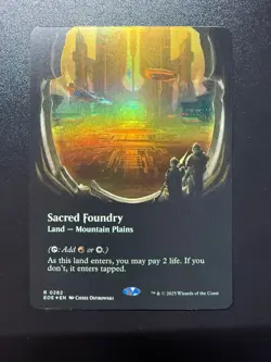 MTG #0282 Sacred Foundry (Borderless, Foil) Edge of Eternities Mountain Plains - Image 1