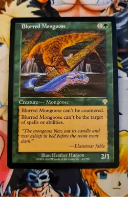 MTG Blurred Mongoose 🟡 🇬🇧 Nm Invasion 2000 Magic the Gathering Rare Card Og - Image 1