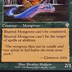 MTG Blurred Mongoose 🟡 🇬🇧 Nm Invasion 2000 Magic the Gathering Rare Card Og - Image 3