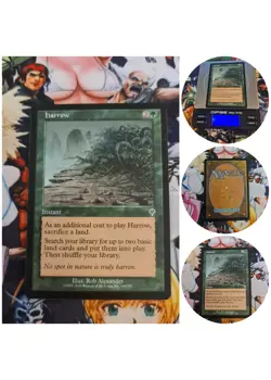 Mtg Invasion Harrow 🇬🇧 Nm Magic The Gathering Card 189 /350 Instant Green Og - Image 2