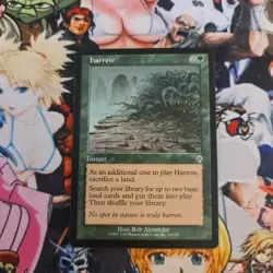 Mtg Invasion Harrow 🇬🇧 Nm Magic The Gathering Card 189 /350 Instant Green Og - Image 3