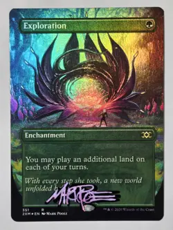 Foil EXPLORATION Borderless Mark Poole ARTIST SIGNED Auto MTG Double Masters 2XM - Image 1