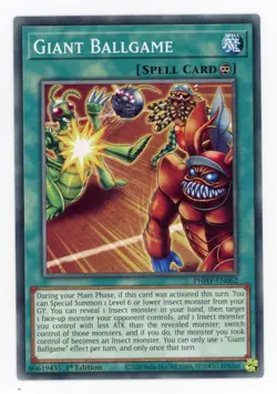 Yugioh Giant Ballgame PHHY-EN062 Common 1st NM x3 Play Set - Image 1