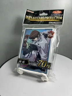Yugioh Sleeves Kaiba Seto 25th Anniversary Quarter Century 70 Black - Image 1
