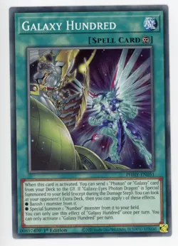 Yugioh Galaxy Hundred PHHY-EN051 Common 1st NM x3 Play Set - Image 1