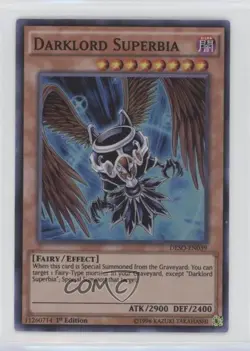 Super Rare - Darklord Superbia 1st Ed. YuGiOh Destiny Soldiers #DESO-EN039 - Image 1