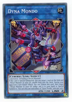 Yugioh Dyna Mondo PHHY-EN050 Common 1st NM x3 Play Set - Image 1