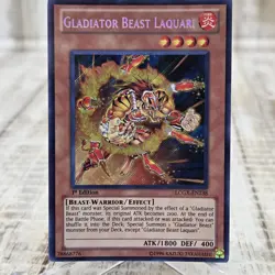 Yugioh - Gladiator Beast Laquari - LCGX-EN238 - Secret Rare - 1st Edition - Image 1