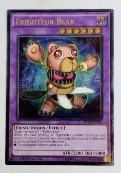 Yugioh Frightfur Bear NECH-EN046 Ultimate Rare 1st Edition Near Mint - Image 1