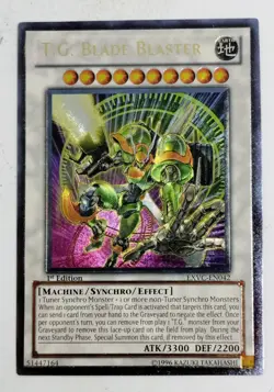 Yugioh T.G. Blade Blaster EXVC-EN042 Ultimate Rare 1st Edition Near Mint - Image 1