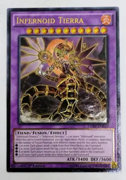 Yugioh Infernoid Tierra CORE-EN049 Ultimate Rare 1st Edition Near Mint - Image 1