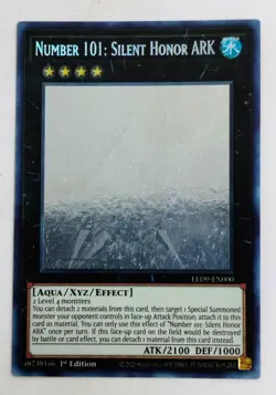 Yugioh Number 101: Silent Honor ARK LED9-EN000 Ghost Rare 1st Edition Near Mint - Image 1