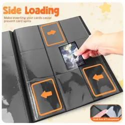 Card Binder 9 Pocket Trading Card Album Folder20 Pages 360 Card Capacity Spor... - Image 5