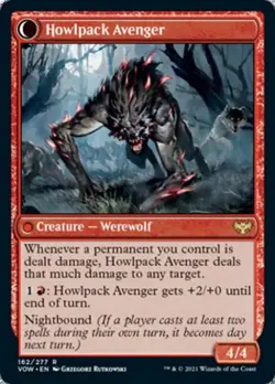 Ill-Tempered Loner / Howlpack Avenger -Foil Light Play MTG - Image 1