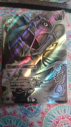 Attack On Titan TCG 172/297 Violent Betrayal  Card UR-ALT Alternate ART - TOUGH! - Image 1