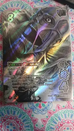 Attack On Titan TCG 172/297 Violent Betrayal  Card UR-ALT Alternate ART - TOUGH! - Image 2