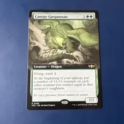 Mtg Canopy Giant Dragon English Expansion Art Tarkir Storm Record Commander Tdc - Image 1