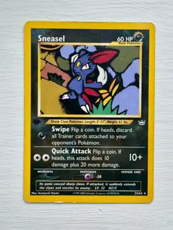 Pokemon Card - Sneasel 24/64 Non Holo Rare Neo Revelation WOTC - Image 1