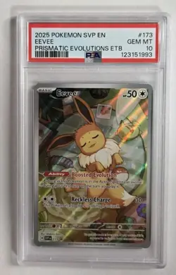 PSA 10 GEM MINT 2025 EEVEE #173 BLACK STAR PROMO POKEMON SVP EN-SV Prismatic - Image 1