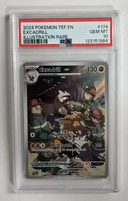 Excadrill 174/162 PSA 10 Illustration Rare 2024 Pokemon Temporal Forces English - Image 1