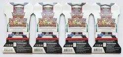 (4)Pokemon Obsidian Flames Hanger Sleeved Booster Packs Sealed Complete Art Set - Image 2