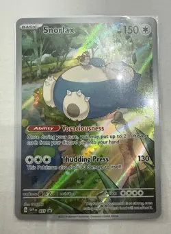 Snorlax SVP051 Scarlet & Violet 151 Illustration Rare Promo Pokemon Card - Image 1