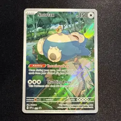 Snorlax SVP051 Scarlet & Violet 151 Illustration Rare Promo Pokemon Card - Image 1