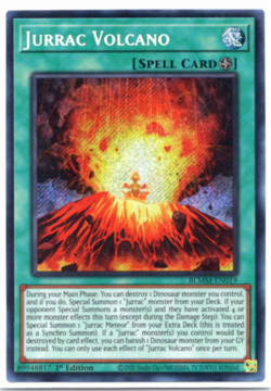 Jurrac Volcano - BLMM-EN019 - Secret Rare - 1st Edition Yugioh - Image 1
