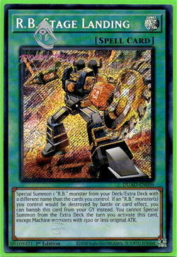 Yugioh! R.B. Stage Landing DUAD-EN096 (SCR) 1st Ed " R.B. Deck Support" - Image 1