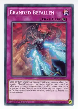 Yugioh Branded Befallen PHHY-EN073 Common 1st NM x3 Play Set - Image 1