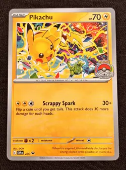 Pikachu Promo 2025 World Championships SVP EN 225 Pokemon TCG Card Worlds - Image 1