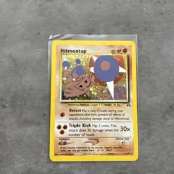 Pokemon TCG Hitmontop Neo Discovery Holo Card 3/75 Unlimited Rare - Image 1